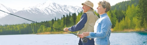 Couple Fishing in Alaska - Princess Cruises
